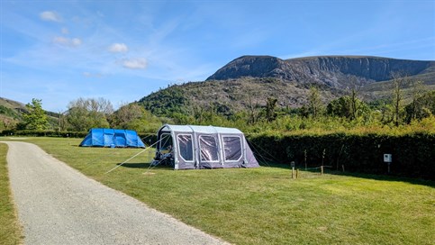 Camping pitches with electric hookup